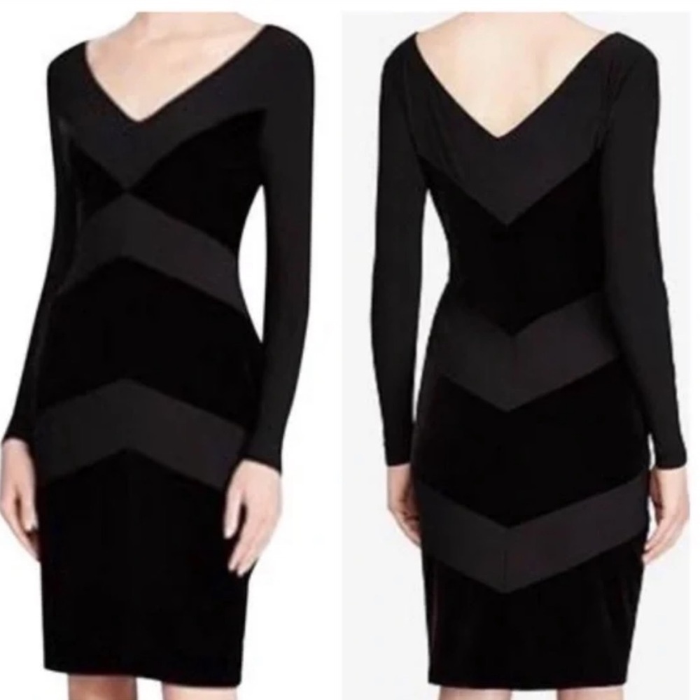 Lauren Ralph Lauren Chevron Velvet Dress Size 8​